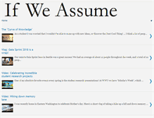 Tablet Screenshot of ifweassume.com